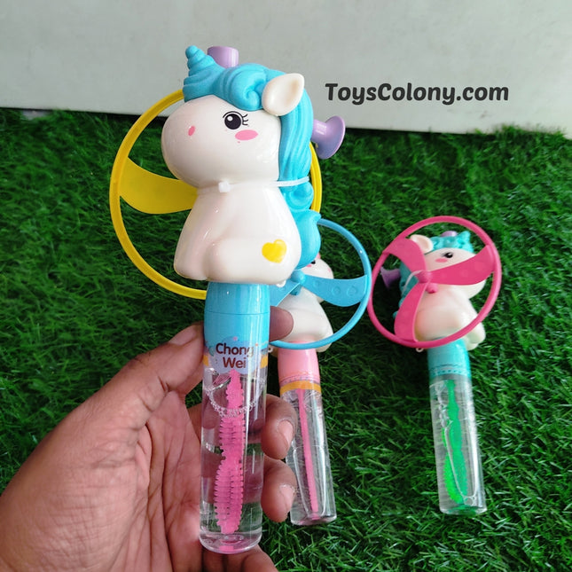 2 in 1 Unicorn Toy (Bubble + Flying Toys)