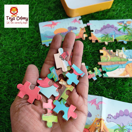 60 Pieces Puzzle with Metal Box