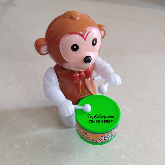 Baby Monkey Playing Drums