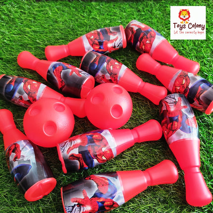 Spiderman Bowling Game Set of 10 Bowling Pins & 2 Balls