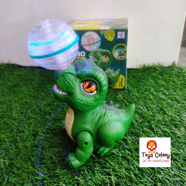 Rotating Dinosaur with Light Ball