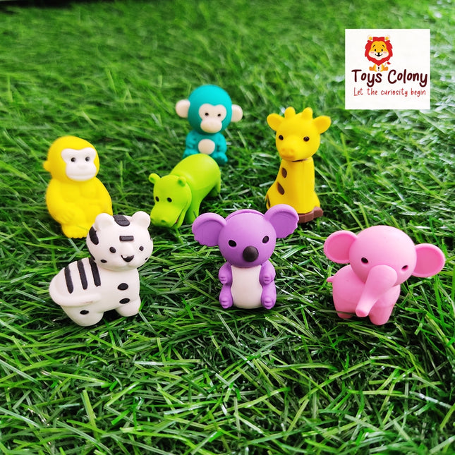 Animal Erasers (Pack of 7 Animals)