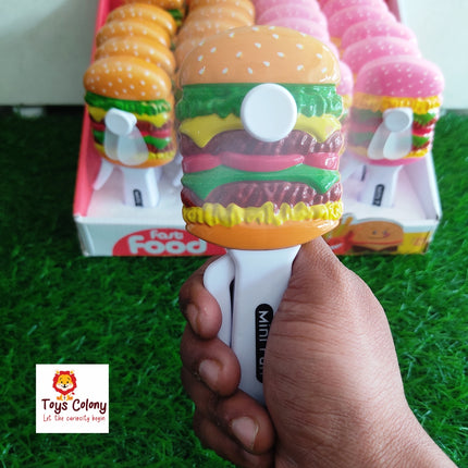 Hand Fan - Burger Model (Pack of 1 Fan)