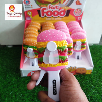 Hand Fan - Burger Model (Pack of 1 Fan)