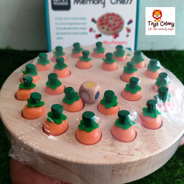 Wooden Memory Chess Game - Radish Model - Premium Quality