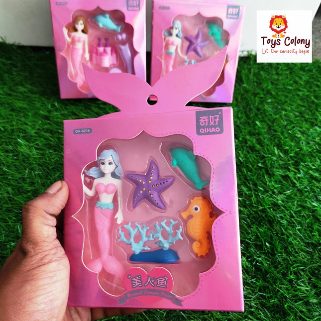 Mermaid Eraser Pack - Premium Quality