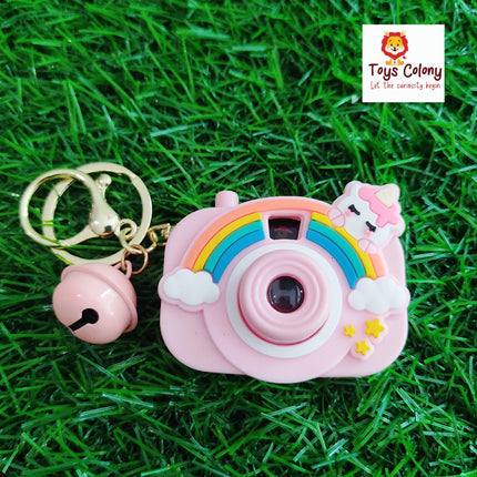 Cute Cartoon Projection Camera Keychain