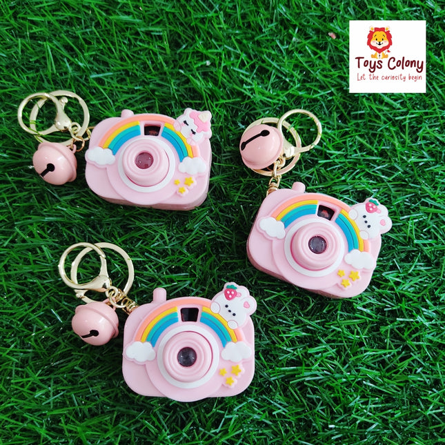 Cute Cartoon Projection Camera Keychain