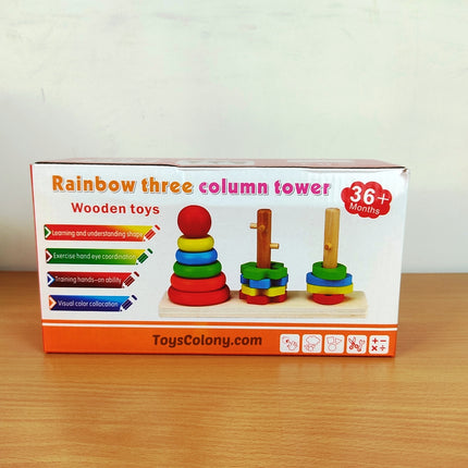 Rainbow Three Column Tower