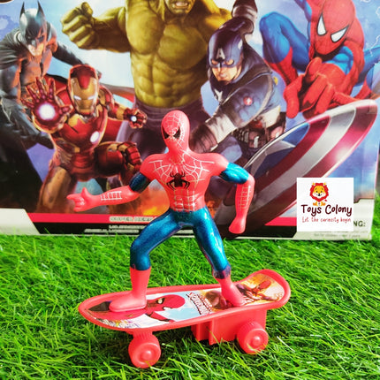 Skater Spiderman - Pull Back Toy