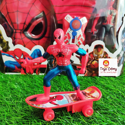 Skater Spiderman - Pull Back Toy