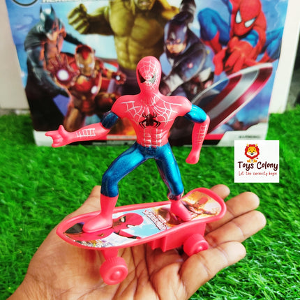 Skater Spiderman - Pull Back Toy