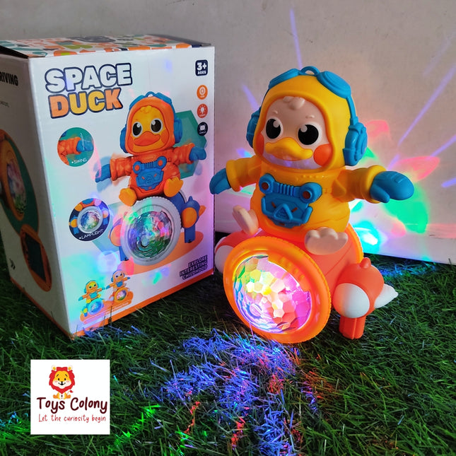 Space Duck with Colorful Lights