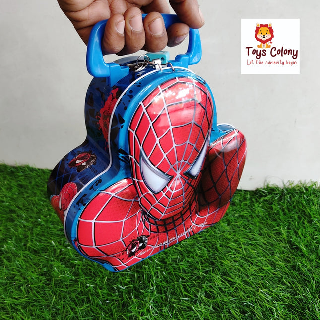 Spiderman Money Bank with Lock & Key - Model 2