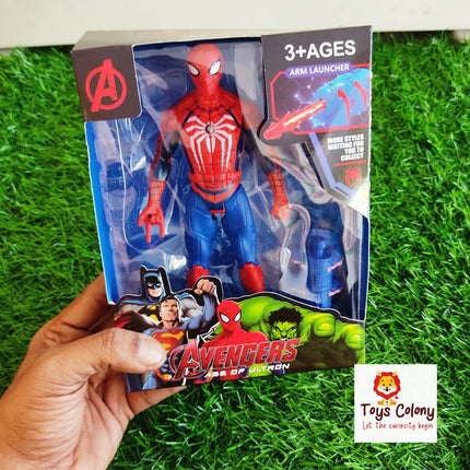 Marvel Avengers Spiderman Action Figure with Arm Shooter