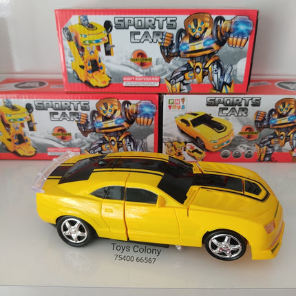 Transforming Sports Car Yellow