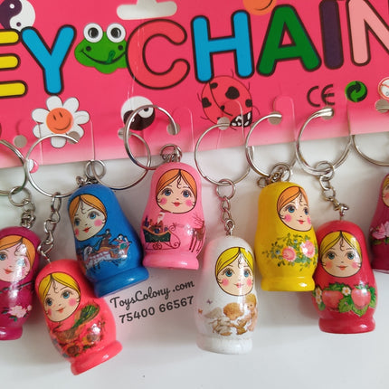 Russian Doll Keychain (Wood)