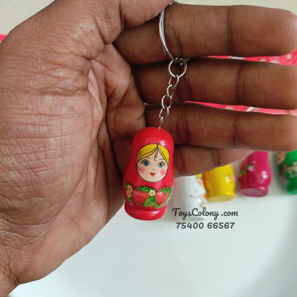 Russian Doll Keychain (Wood)